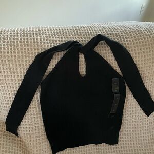 Black Halter Neck Sweater